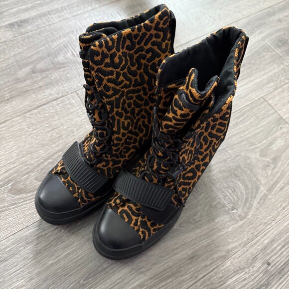 Converse Mesh Utility Chuck Taylor All Star GR 82 Leopard Boots Women Sz 7 - Picture 2 of 8